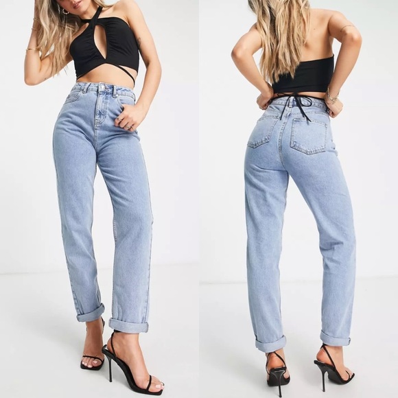 ASOS Denim - NEW ASOS Design Light Wash Mom Jeans Size 26